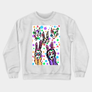 Bunny star girls Crewneck Sweatshirt